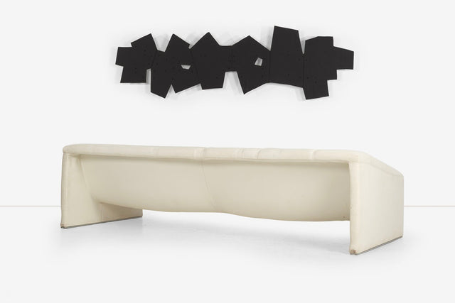 Patricia Urquiola for Moroso "Malmo" White Leather Sofa