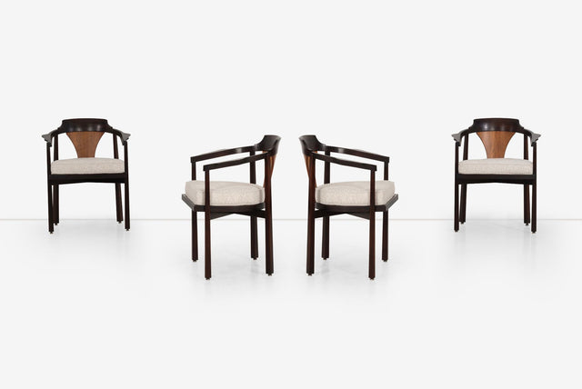 Edward Wormley for Dunbar Dining Chairs ,1965 Model 935 "Horseshoe Chairs"