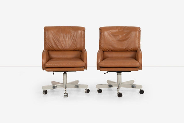 Bert England for Dunbar Executive Office Chairs – 1980s, Set of Eight or Sold Individually