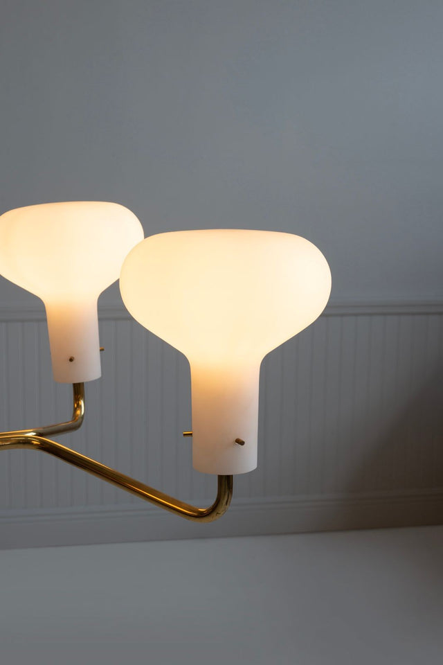 Ignazio Gardella Rare Four-Arm Chandelier for Azucena, Italy, 1958