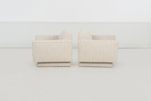 Pair of Oversized Lounge Chairs, Attributed to Vladimir Kagan, c. 1985