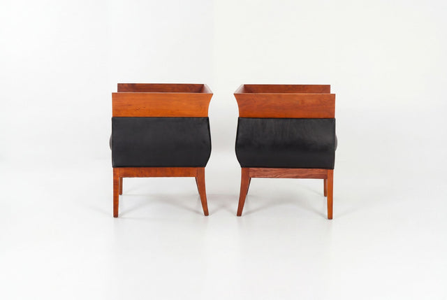 Pair of Orlando Diaz-Azcuy Chalice Chairs 1985c.