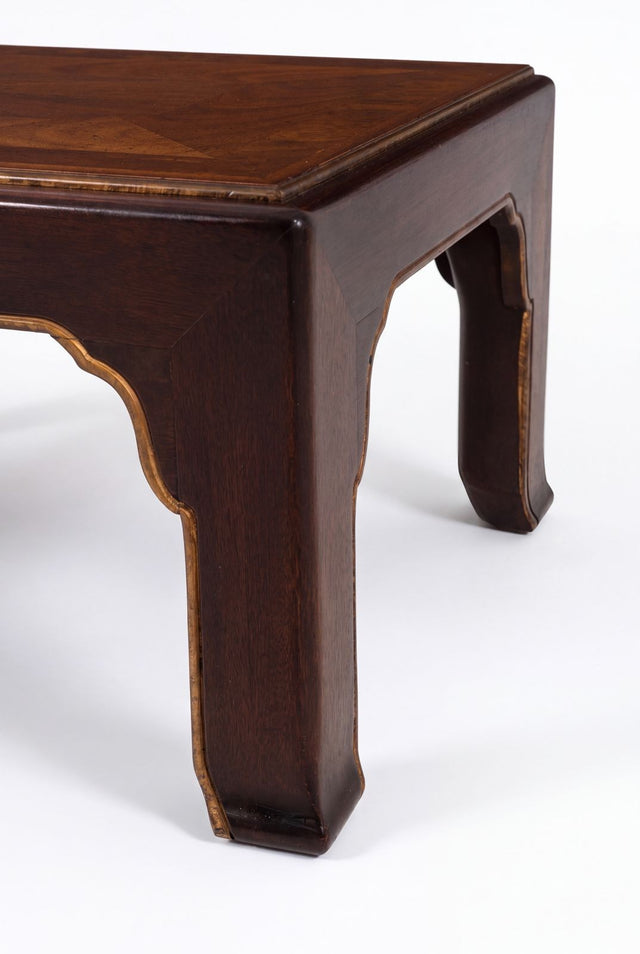 John Stuart Coffee Table with Geometric Veneered Top, c. 1960s