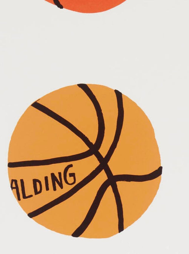 Jonas Wood - Basketball Wallpaper Panel Lever House Exhibition, 2013