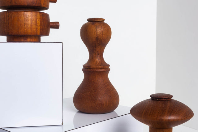 Five Teak Peppermills by Jens Quistgaard for Dansk