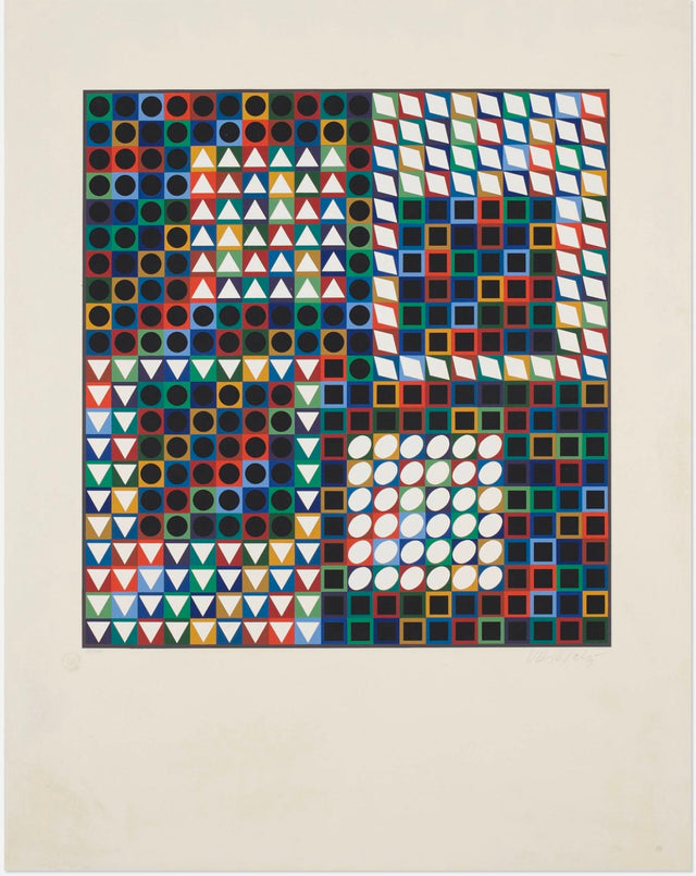 Victor Vasarely screenprint in color M.C.-2 1970