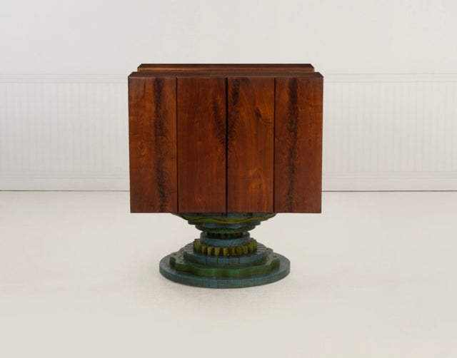 Phillip Lloyd Powell Rotating Walnut Case / Bar, 1965