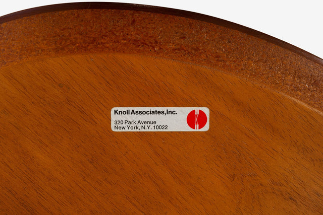 Saarinen Elliptical Tulip Side Table, c. 1960 – Oiled Walnut Tops & Cast-Iron Base