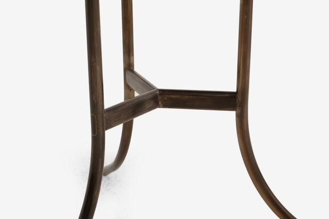 Set of Three Cedric Hartman Bronze & Black Granite Side Tables,1970s