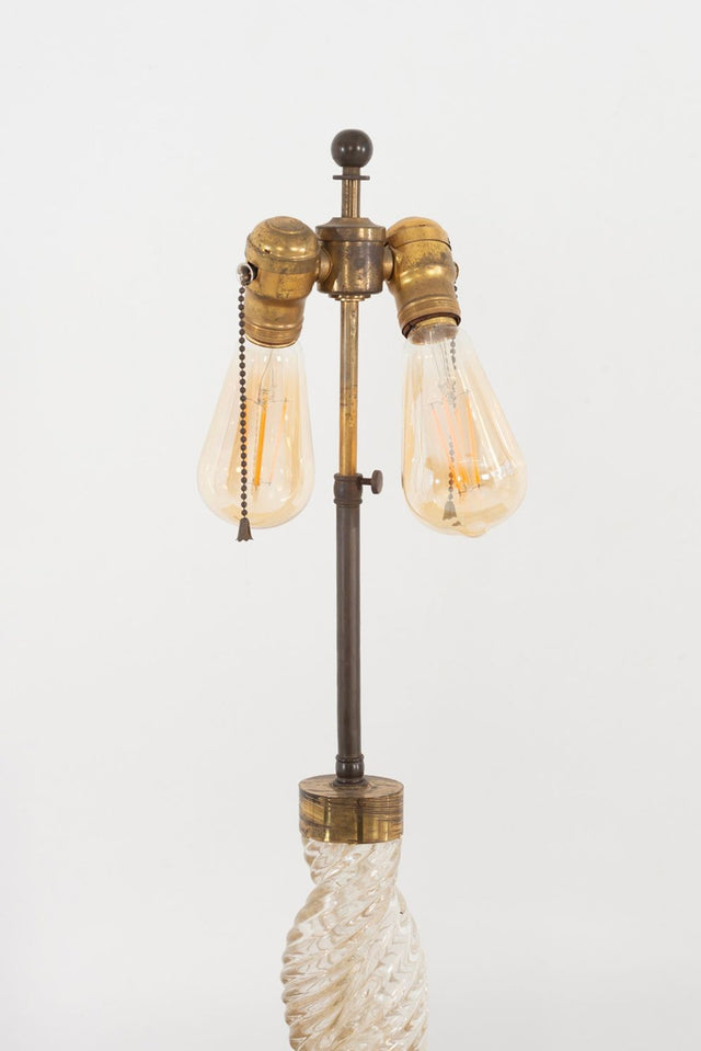 Paolo Venini  Braided Diamointe Table lamp for Venini Italy, c. 1940