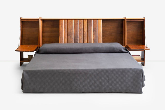 Arthur Carpenter Espenet King-Sized Oiled Walnut Headboard 1972