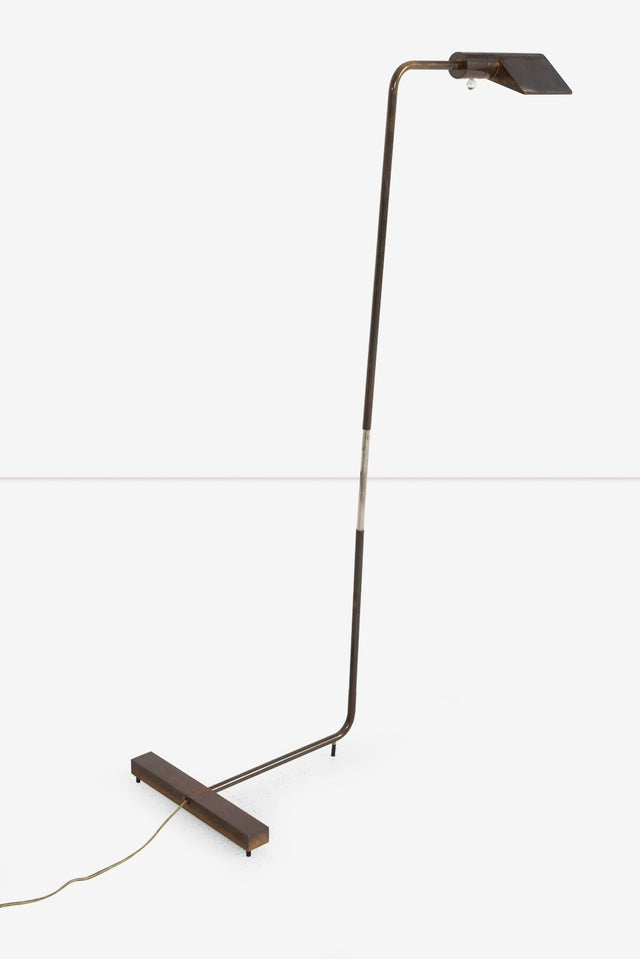 Cedric Hartman Low Profile Floor Lamp in Bronze, 1969