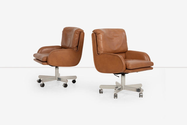 Bert England for Dunbar Executive Office Chairs – 1980s, Set of Eight or Sold Individually