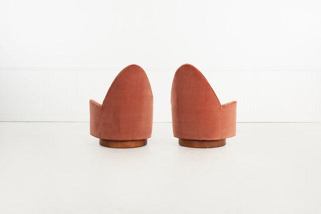 Pair of Selig Swivel Lounge Chairs 1965