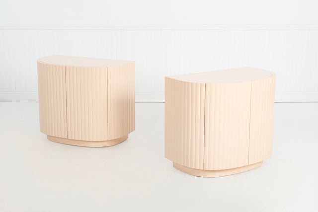 Pair of Fluted Nightstands by Interior Crafts 1989