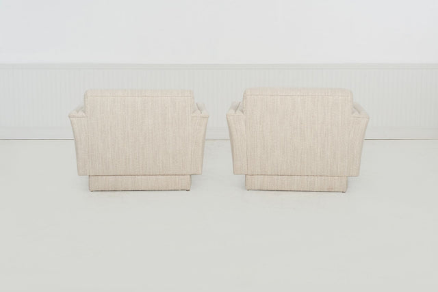 Pair of Oversized Lounge Chairs, Attributed to Vladimir Kagan, c. 1985