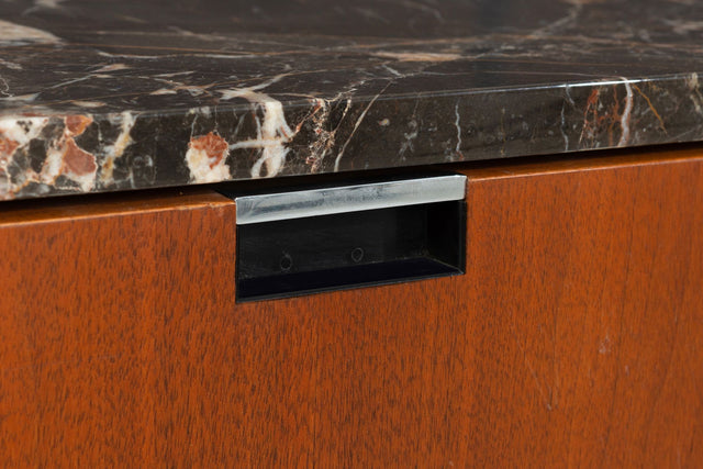 Florence Knoll Teak and Marble Credenza, 1965c.