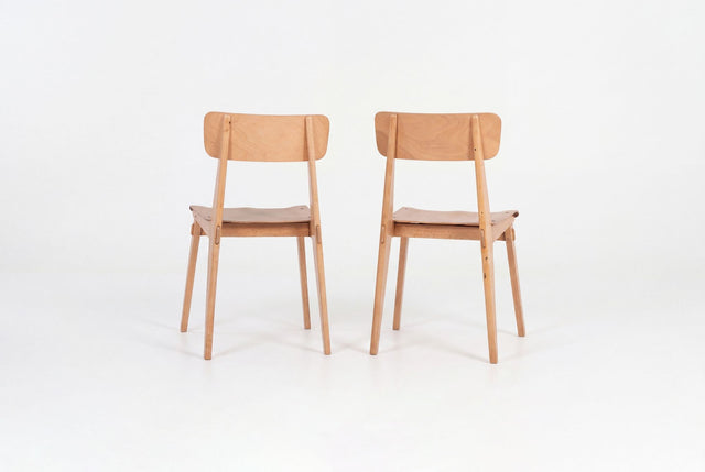 Jean Prouvé, Rare Pair of Chaise Standard Tout Bois, France, circa 1950