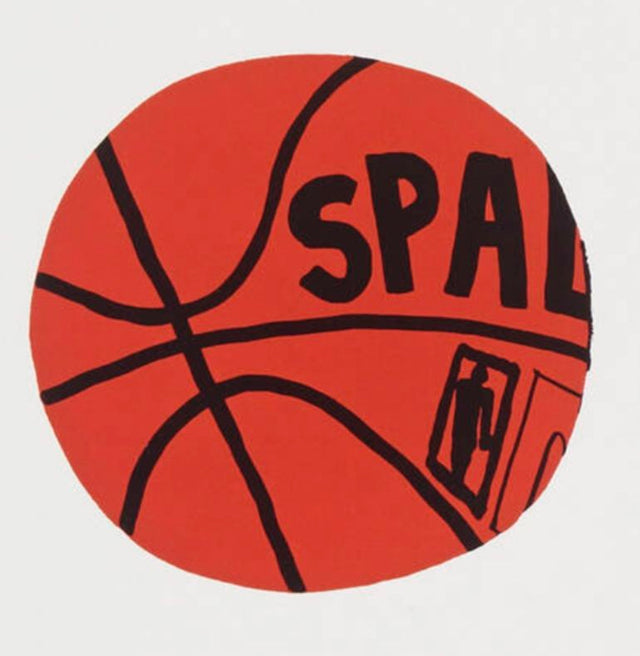 Jonas Wood - Basketball Wallpaper Panel Lever House Exhibition, 2013
