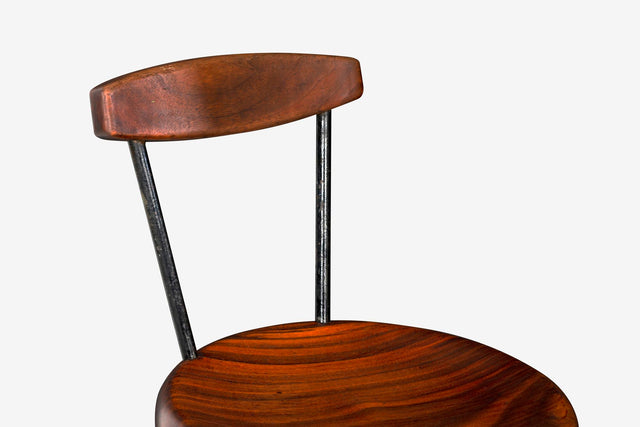 Arthur Espenet Carpenter Unique Stool - Walnut and Steel (circa 1965)