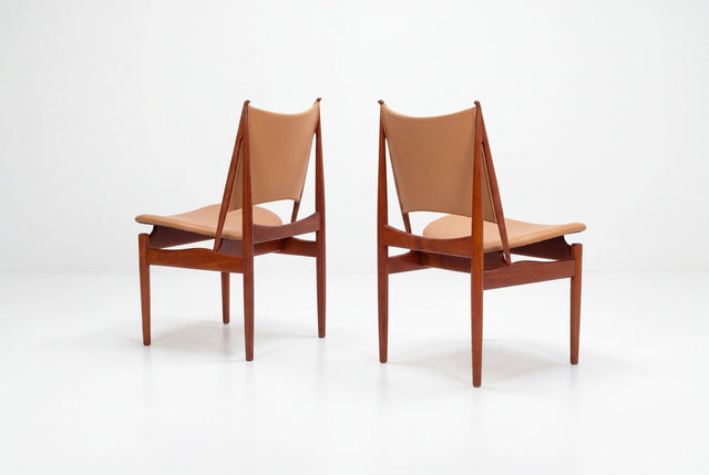 Set of Six Finn Juhl Egyptian Chairs for Niels Vodder, Denmark, 1949