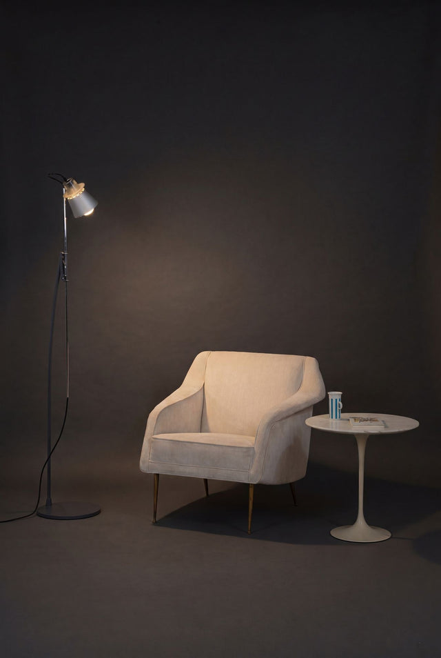 Enzo Mari for Artemide Alfiere adjustable floor lamp Italy, 1985