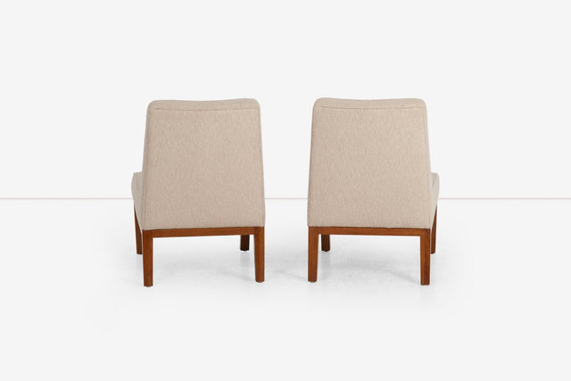 Edward Wormley for Dunbar Pair of Slipper Chairs 1950,s