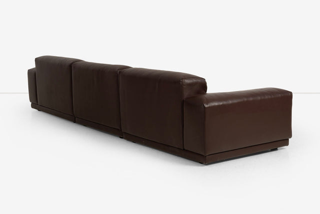 Jasper Morrison for Vitra Chocolate Brown Leather Soft Sectional Modular Sofa (2016)