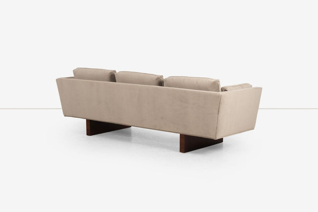 Edward Wormley for Dunbar Angle Arm Sofa in Gray Mohair 1955