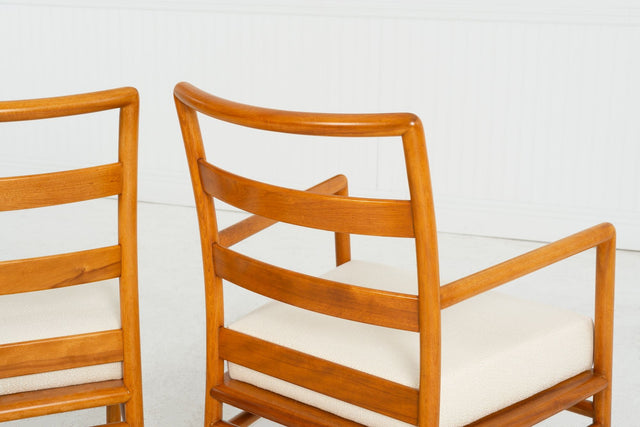 T.H. Robsjohn-Gibbings for Widdicomb, Ladder-Back Dining Chairs, Set of Ten, c. 1955