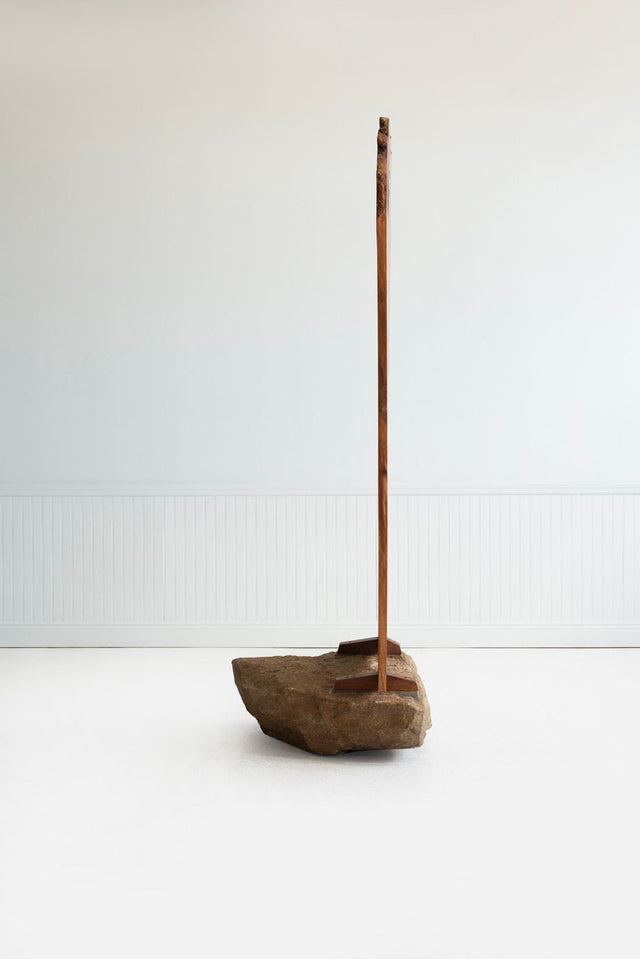 George Nakashima English Walnut Free-Edge Room Divider on Granite Base, 1955