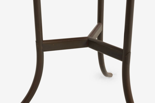 Pair of Cedric Hartman Bronze & Blue Bahia Granite Side Tables, c. 1970s