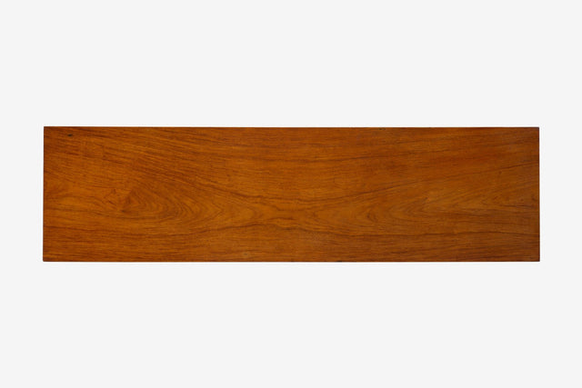Arthur Espenet Carpenter Wrought Iron Coffee Table in Narra Wood 1960