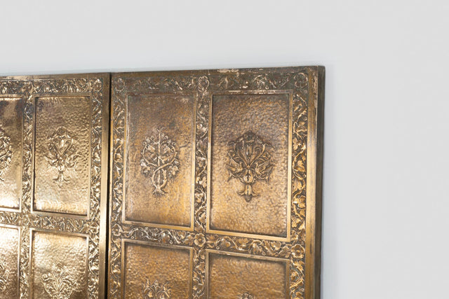Pair of Brass Architectural Elevator Doors in the style of Louis Sullivan from a Chicago Building 1930c.