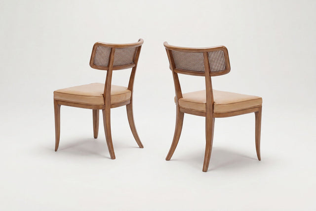 Set of Eight Edward Wormley for Dunbar Curved-Back Dining Chairs, 1948