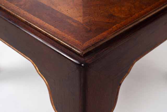 John Stuart Coffee Table with Geometric Veneered Top, c. 1960s