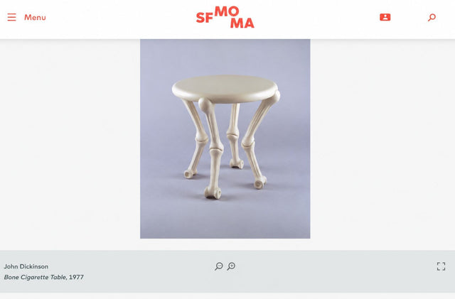 John Dickinson Rare Bone Cigarette Side Table 1977