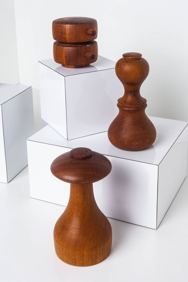 Five Teak Peppermills by Jens Quistgaard for Dansk