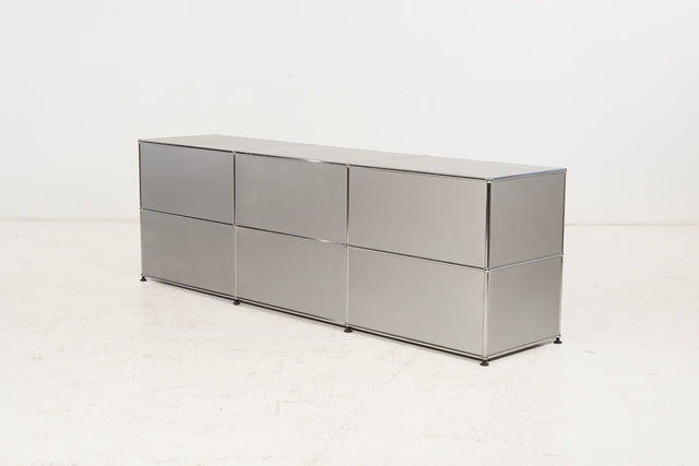 USM Haller Open Storage System – Silver Panels, 1960s, Switzerland