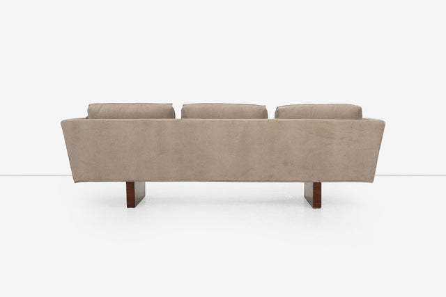 Edward Wormley for Dunbar Angle Arm Sofa in Gray Mohair 1955