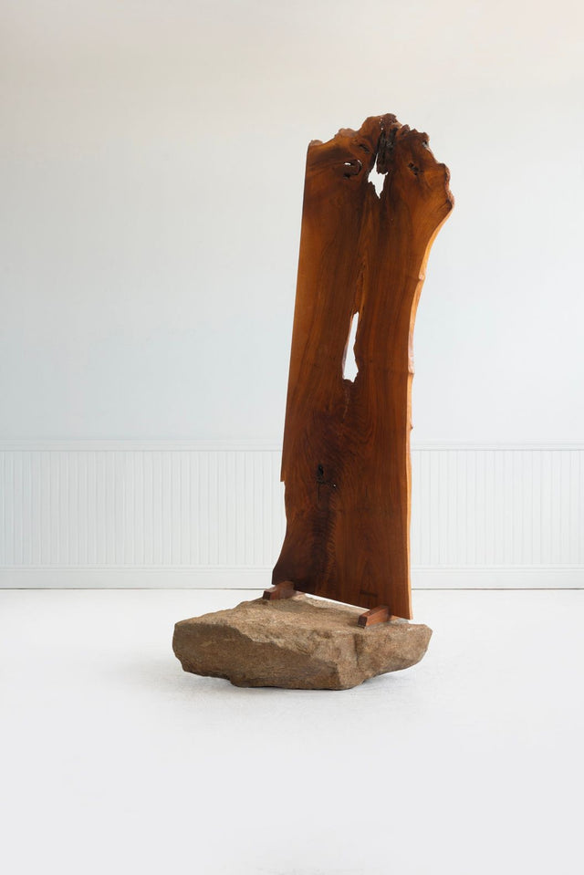 George Nakashima English Walnut Free-Edge Room Divider on Granite Base, 1955