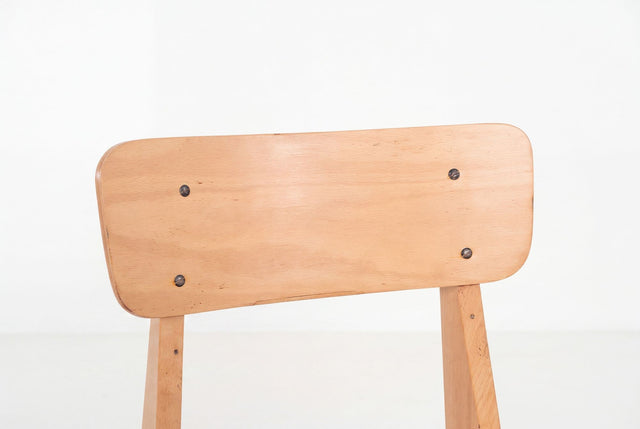 Jean Prouvé, Rare Pair of Chaise Standard Tout Bois, France, circa 1950