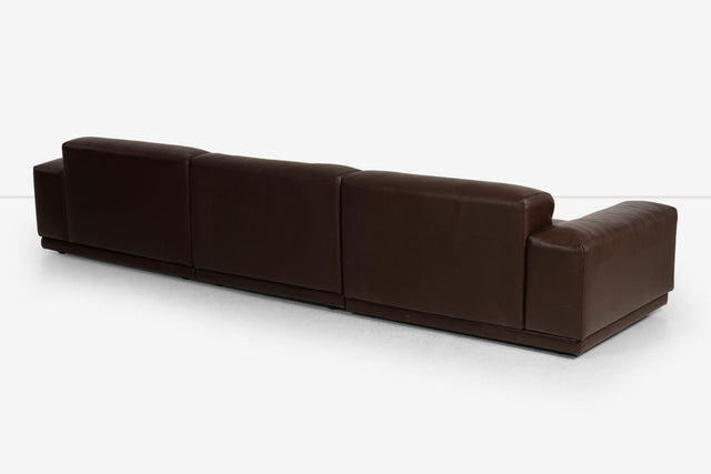 Jasper Morrison for Vitra Chocolate Brown Leather Soft Sectional Modular Sofa (2016)