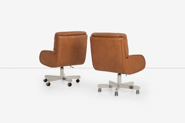 Bert England for Dunbar Executive Office Chairs – 1980s, Set of Eight or Sold Individually
