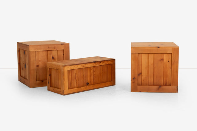 John Dickinson Unique Crate Coffee Table from the Firehouse, San Francisco 1970