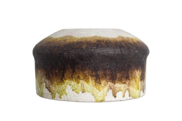 Fantoni for Raymor Vase with Graduated Color Drip Glaze Design