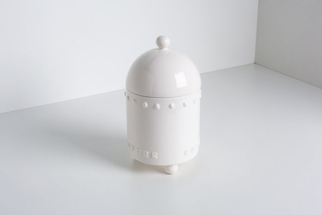 Stanley Tigerman White Ceramic "Tigerman City" Coffee Canister