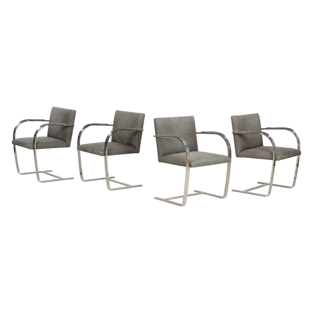 Mies van der Rohe for Knoll set of Four Brno Chairs