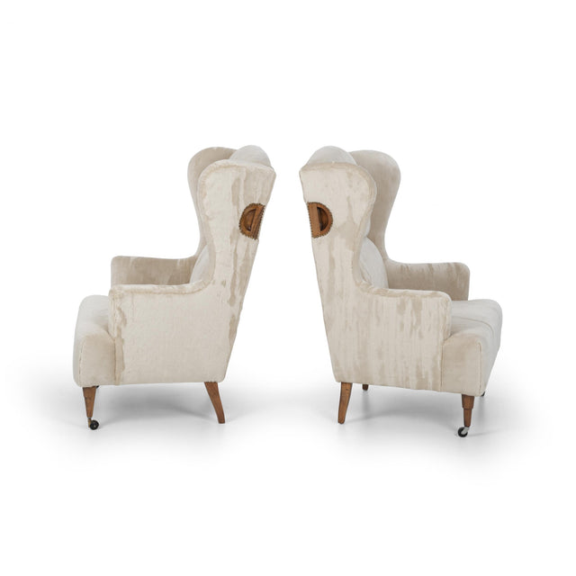 Luigi Caccia Dominioni "Ambrosianeum" High-Back Lounge Chairs, 1955