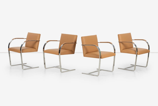 Mies van der Rohe for Knoll Set of 8 Brno Chairs